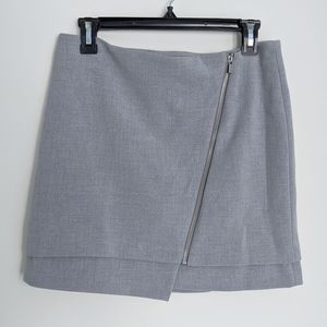 H&M gray skirt with asymmetrical zipper